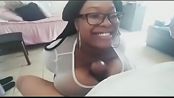 Dark-Skinned Woman With Large Breasts Leads To Intense Orgasm