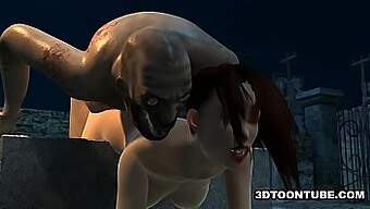 A Well-Endowed Animated Woman Is Vigorously Penetrated By A Zombie In A 3d Hentai Scene